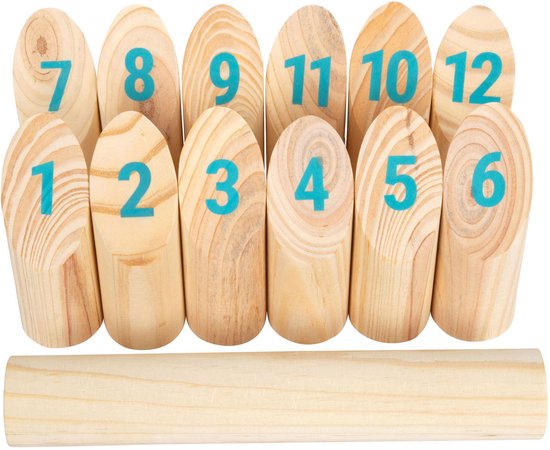 Small Foot - Houten Kubb met Nummers Werpspel in Tas, 13dlg. van Small Foot — afbeelding 5