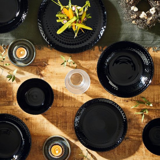 Luminarc Pampille graniet glasservies, 18-delig, voor 6 personen, opaal