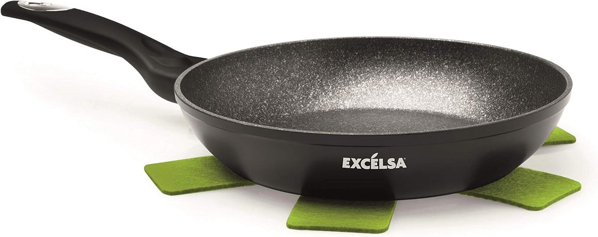 Gesmede Aluminium Pan met Thermische Indicator - Anti-aanbak, Vetarm Koken, Geschikt voor Inductie