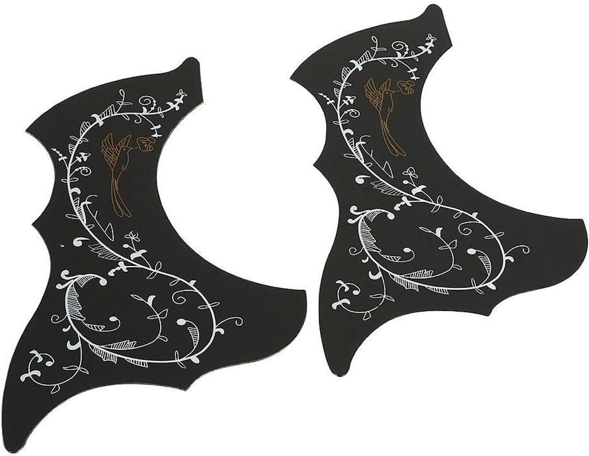 Ronte - Zelfklevende Gitaar Pickguard voor 41" Folk Gitaar - Zwart - Krasbescherming - Gitaar Accessoires