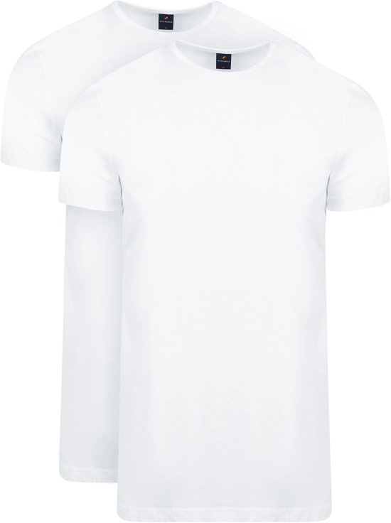Convient - T-shirt 2-Pack O-Neck Wit - L - Coupe moderne