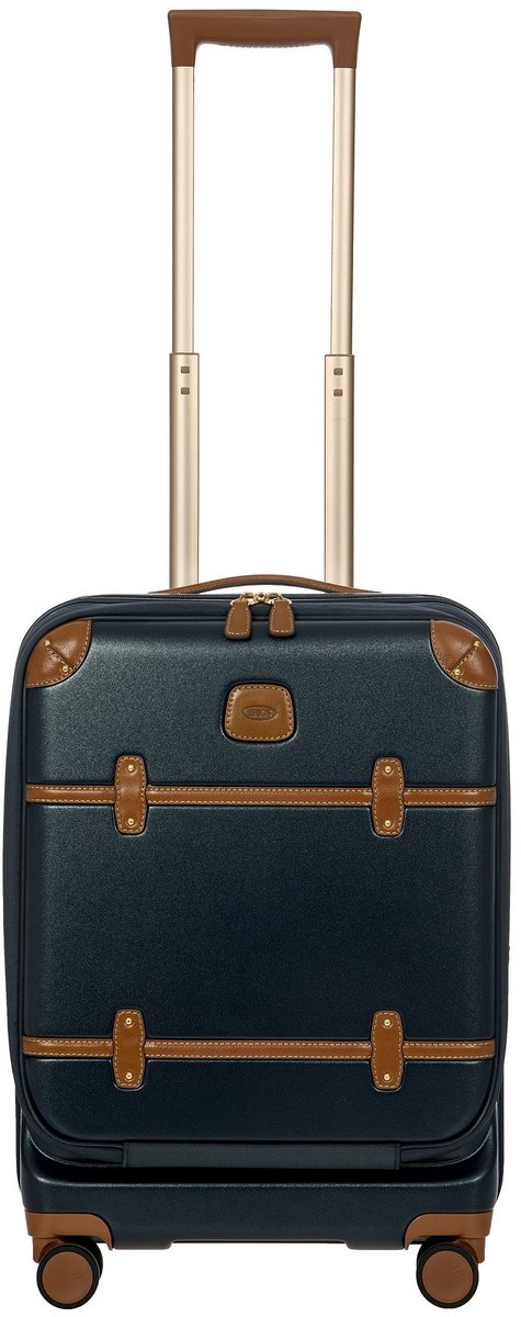 BRIC'S met laptopvak Bellagio Trolley With Organizer Blue / Tan Donkerblauw 55cm