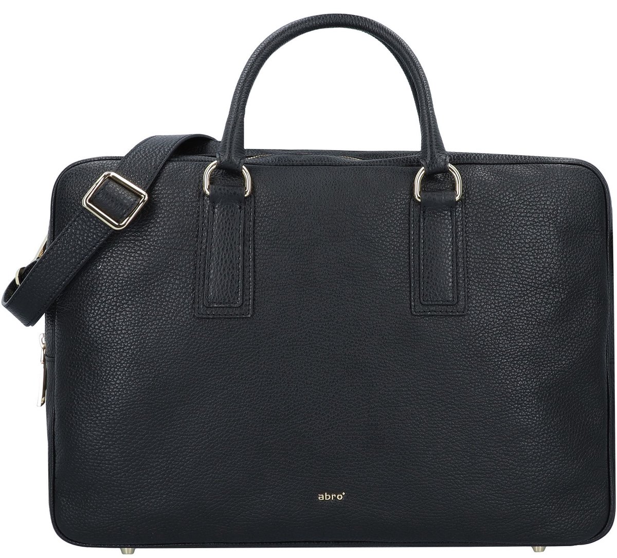 abro Adria Koffer Leer 40 cm - cm ( Zoll) - black-gold