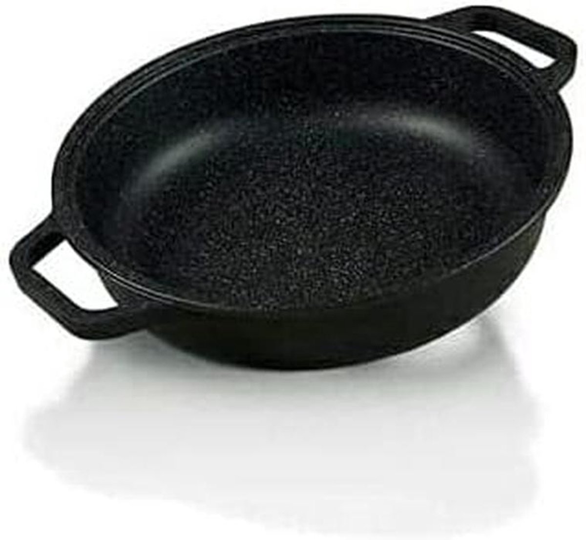 Pan 24 cm geperst aluminium met 2 handgrepen zwart