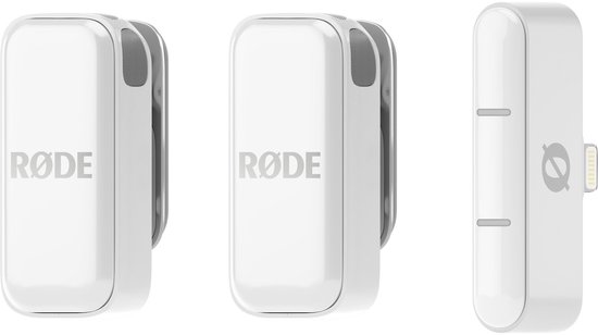 RØDE Wireless Micro Lightning - Wit – Ultra‑compacte Draadloze Microfoon voor iPhone