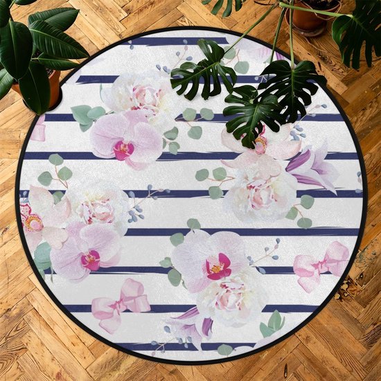 Rond tapijt met een diameter van 160 cm, jute-look, antislip tapijt