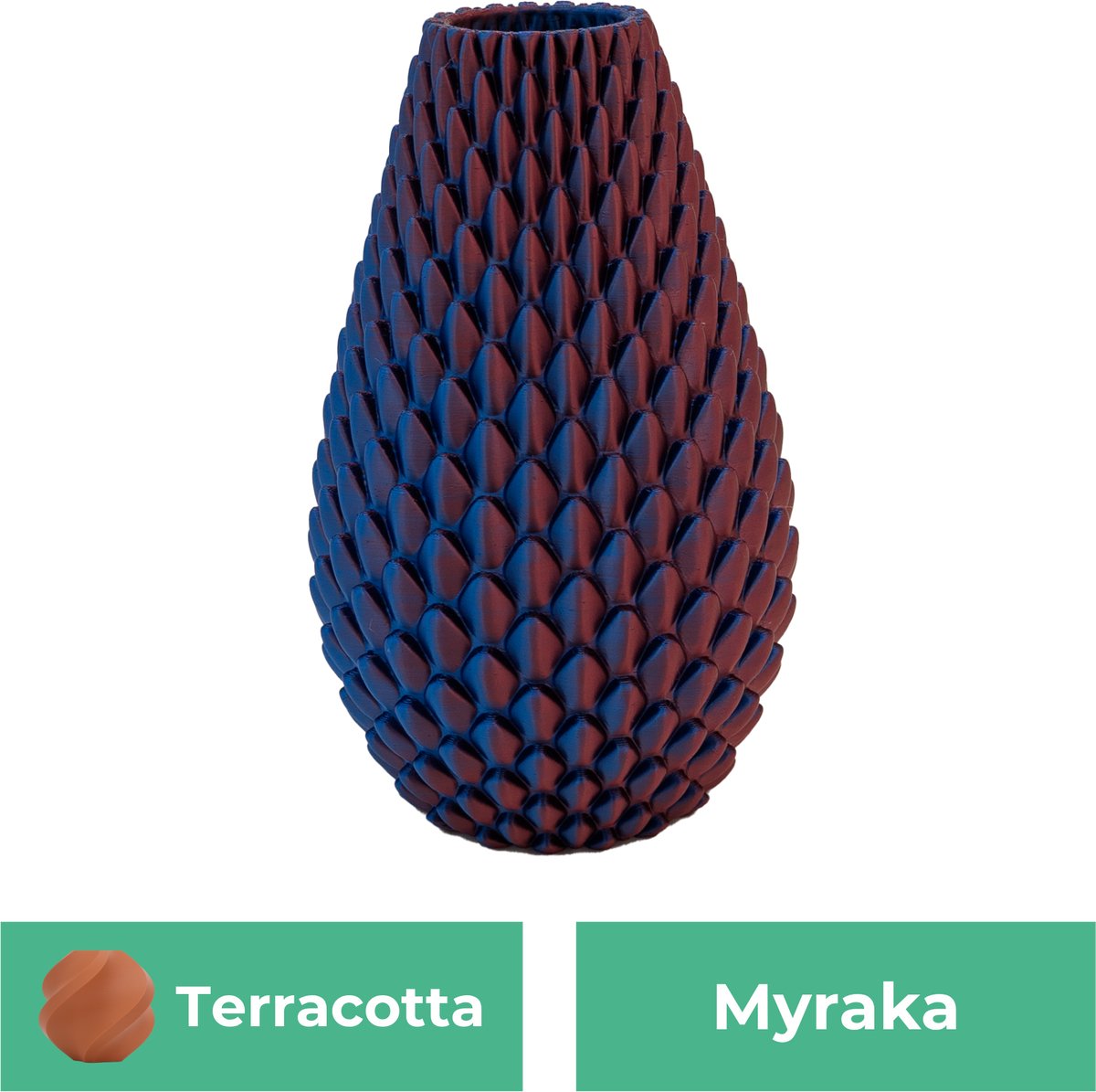 Lovora Myraka design vaas – Decoratieve vaas - Terracotta - 3d geprinte vaas – geschikt voor droogbloemen - 20CM