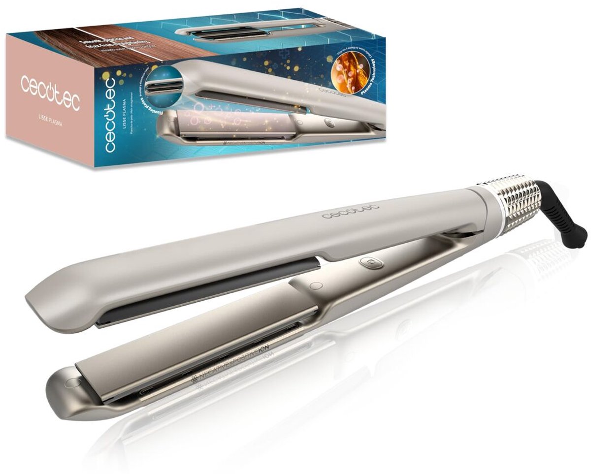 Cecotec Lisse Plasma Stijltang 45W Champagne, ionisch, zwevende platen, auto-uit