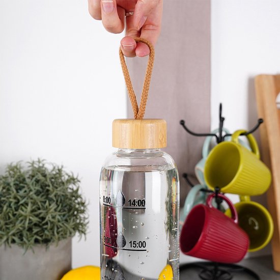 Vilde - Waterfles - 1 l - RVS - Borosilicaatglas — afbeelding 3