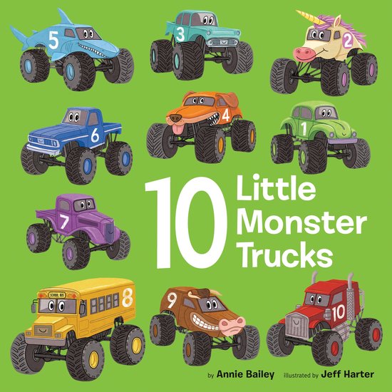 10 Little Vehicles - 10 Little Monster Trucks - cover