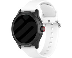 Strap-it Universelle 24mm Siliconen Horlogeband - Wit - Bracelet Confortable avec Boucle - Compatible avec TicWatch Pro 5 Enduro, Coros Nomad, Coros Apex 4 46mm, Garmin Venu X1 - Montre intelligente & montre