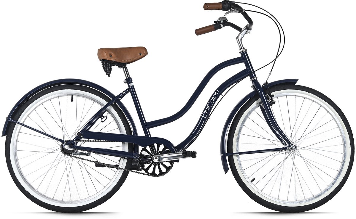 DaCapo Beachcruiser Dames 26" California Blauw 3 Versnellingen Framemaat 46 cm