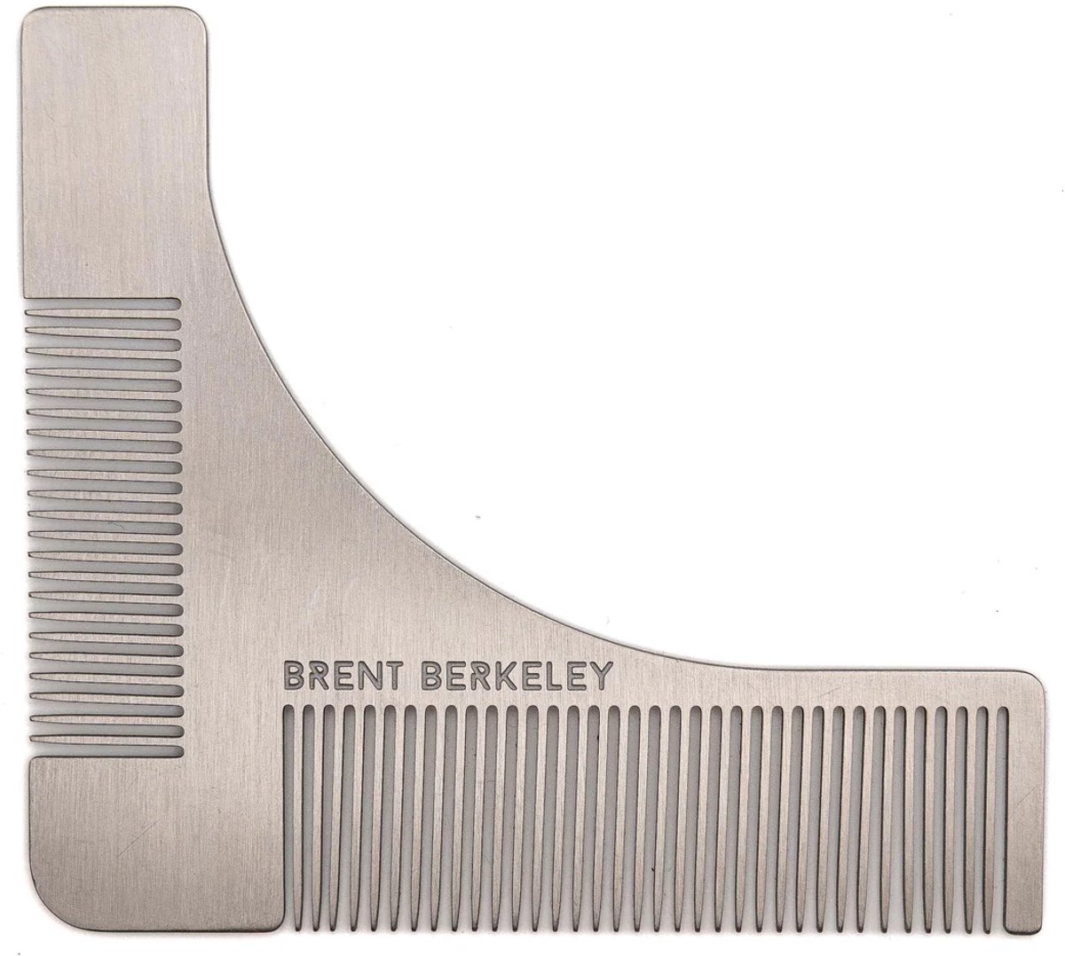 Brent Berkeley - AXIS - Baard Styler - Professionele Heren Baard Shaper voor Contouren & Trimmen - CNC-Machined Roestvrijstaal - Antistatische Baardstylingskam - Baardverzorging