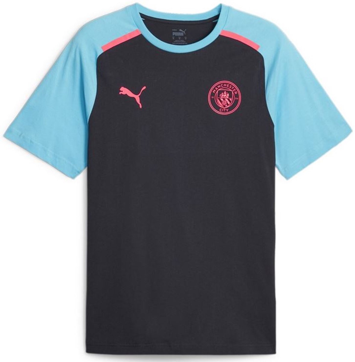 Heren Puma Manchester City Casuals T-shirt 2xl Zwart