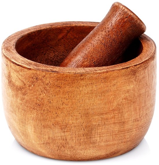 Mangohouten Vijzel met Stamper