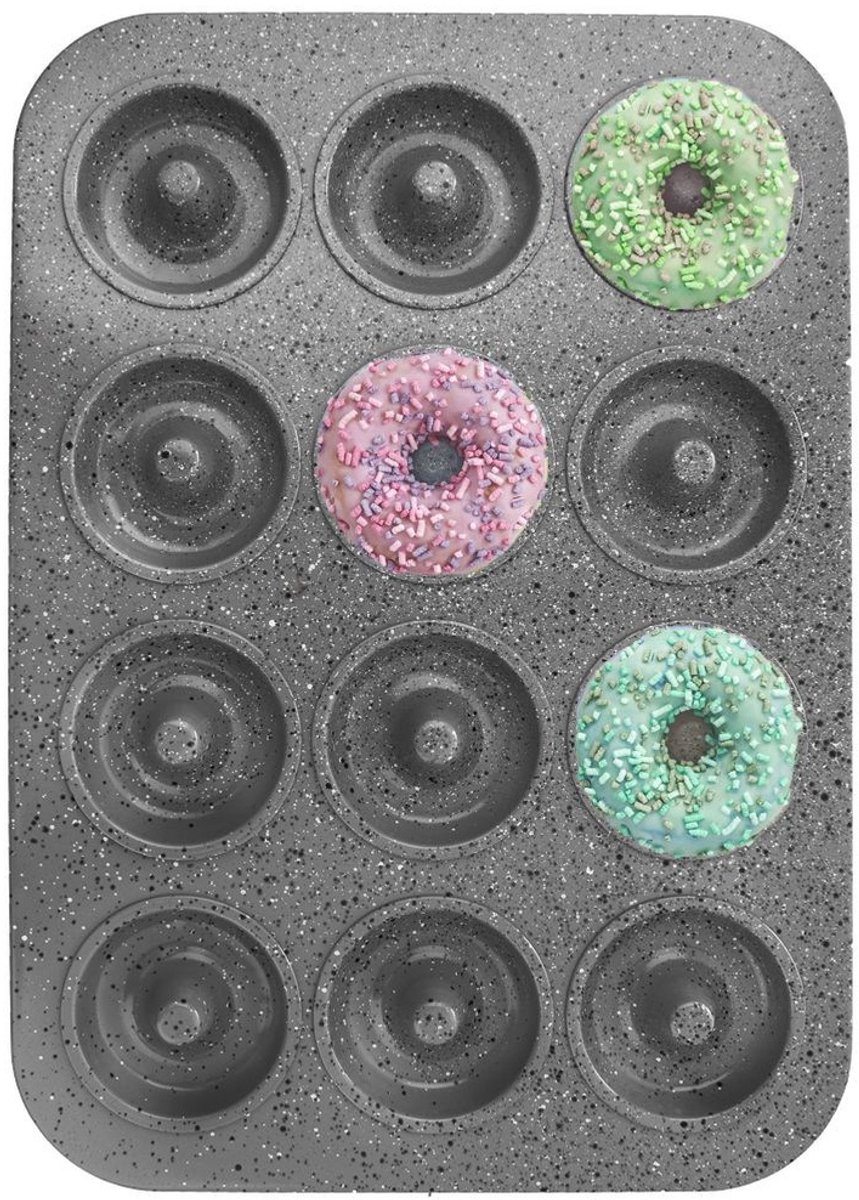Orion GRANDE - Stalen Donutvorm - 12 Donuts - Antiaanbaklaag