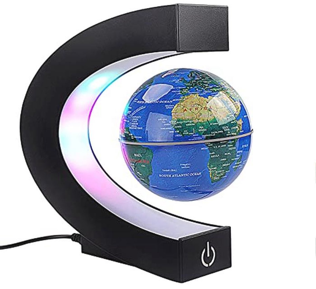 Drijvende Globe met LED Lichten - Anti Gravity Magnetische Levitatie Roterende Wereldkaart voor Kinderen