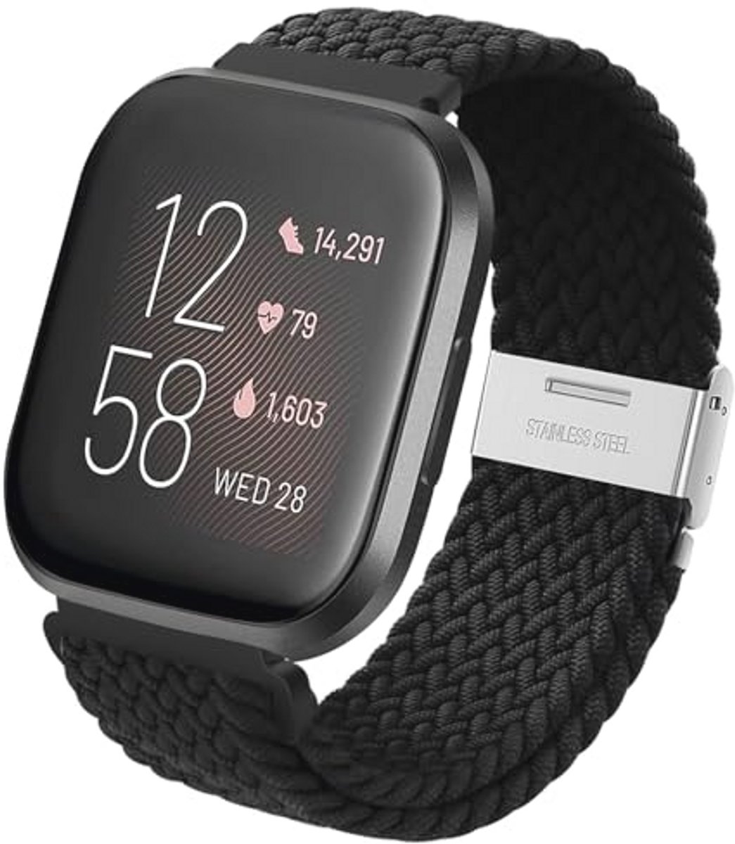 Nylon Sport Armband voor Versa 2 - Elastische Loop Band voor Dames en Heren