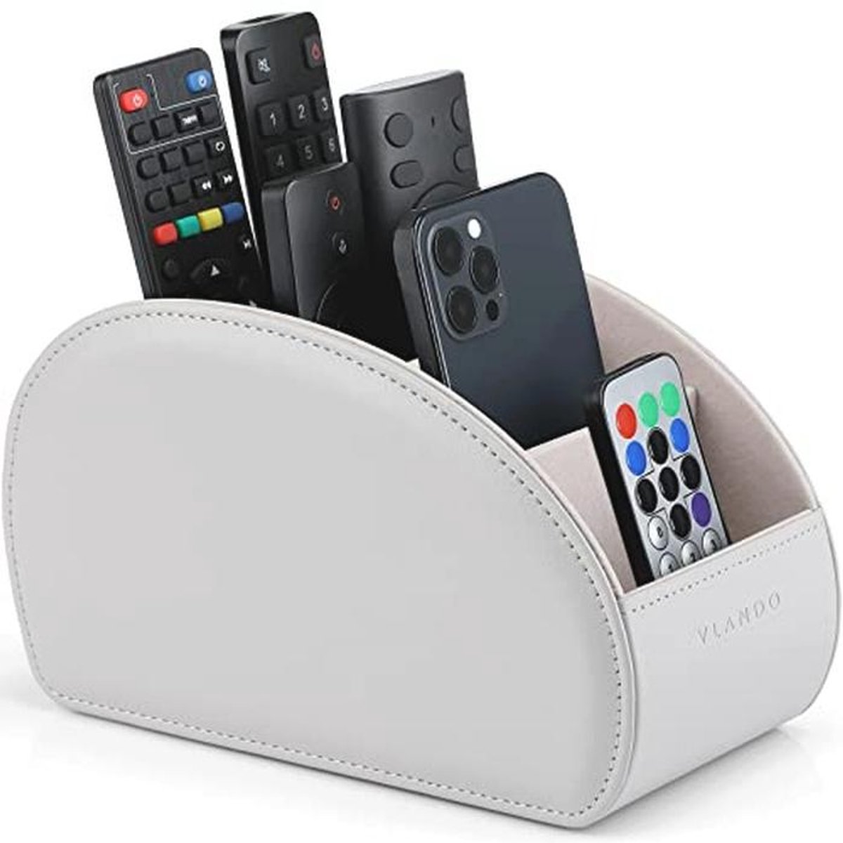 Afstandsbedieninghouder met 5 vakken - Elegante organizer voor TV en Smartphone