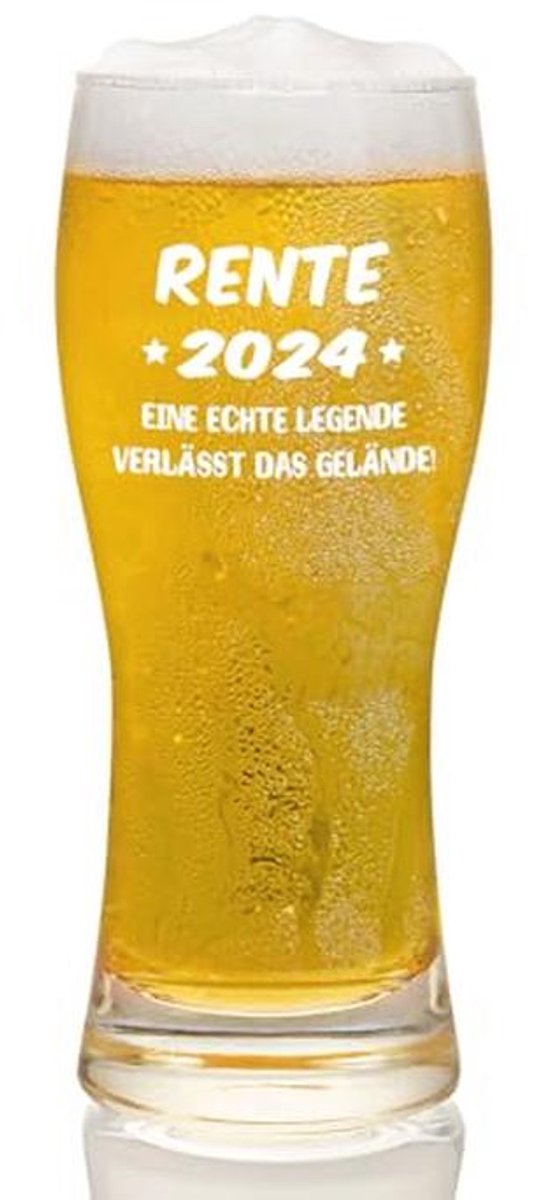 Bierglas 400 ml - Pensioen Cadeau voor Pensioenen, Collega's en Echtparen