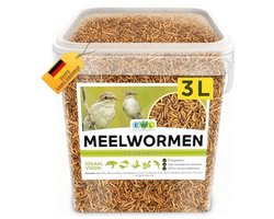 Gedroogde meelwormen 3 liter - Premium insectensnack voor vogels, vissen, reptielen en knaagdieren