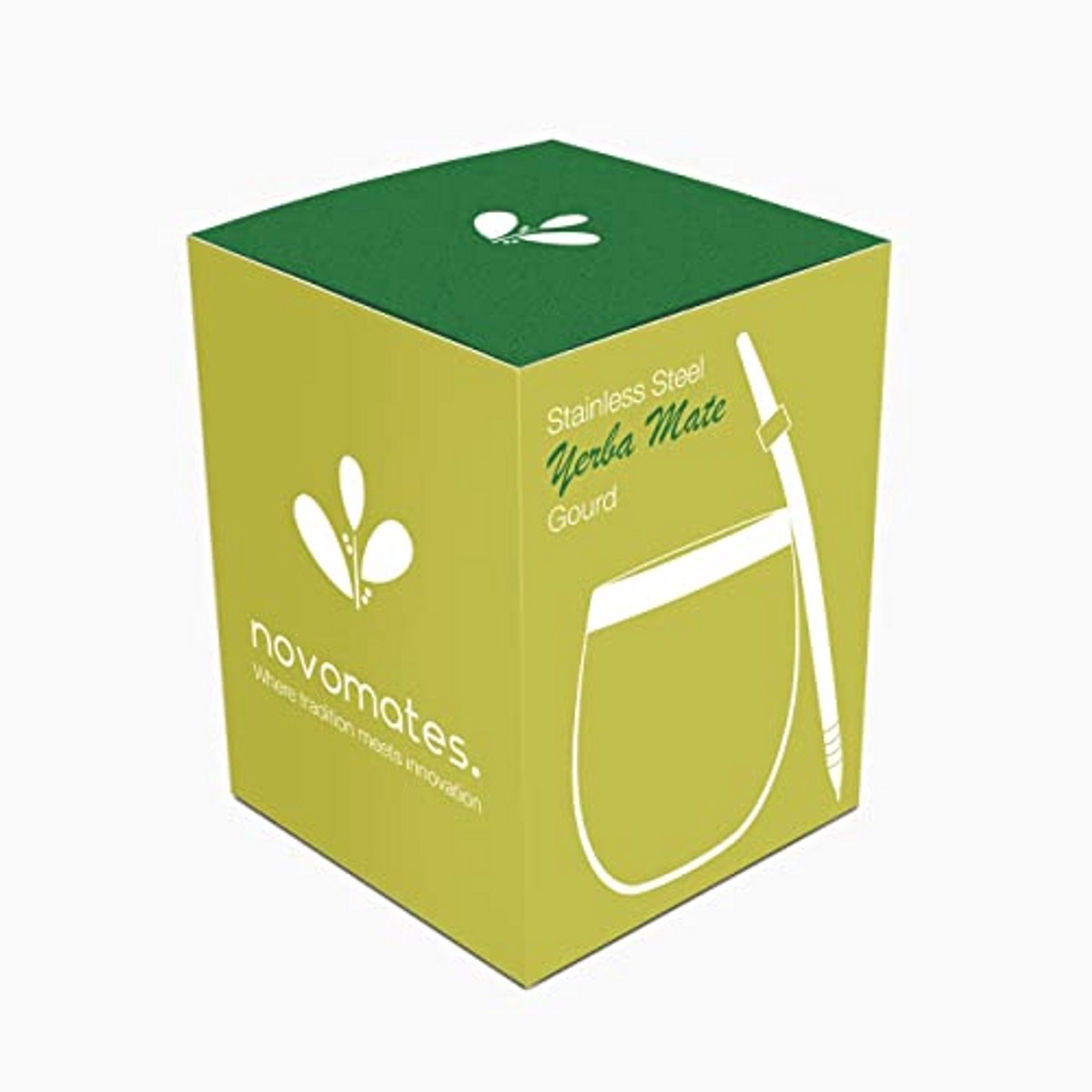 Yerba Mate Gourd Set met RVS Cup en Bombilla - Groen - 237ml