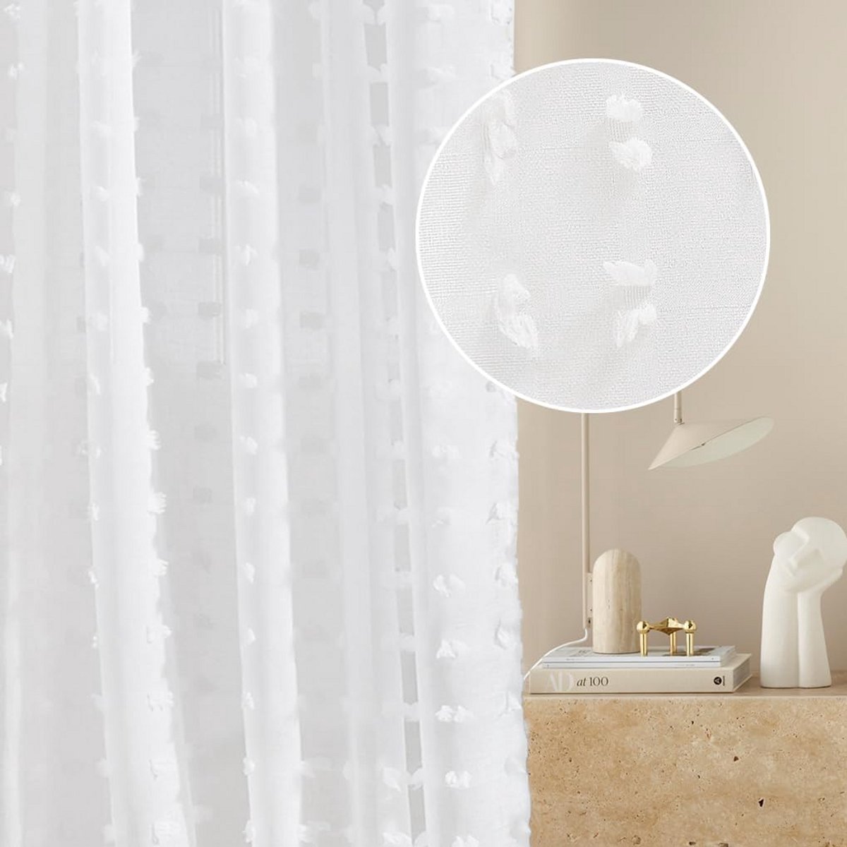 Luxe Witte Gordijnen met Plooiband 300x250 cm - Verduisterend Woonkamer & Slaapkamer Gordi