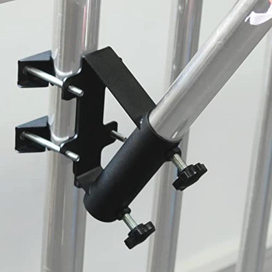 Zwarte vlaggenstokhouder voor 30 mm stokken | Aluminium wandhouder