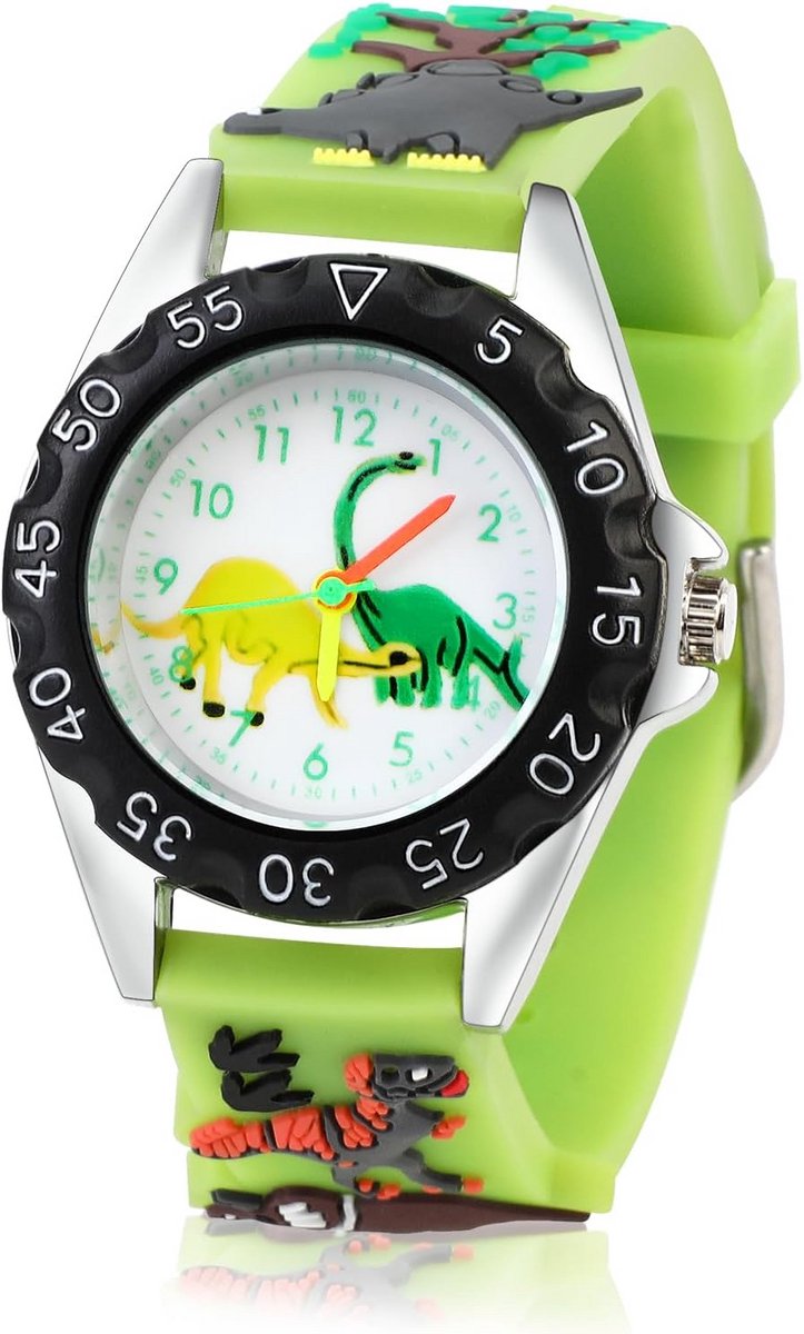 Digitale Kinderhorloge voor Meisjes - Schattig 3D-Cartoon Ontwerp met Zachte Armband