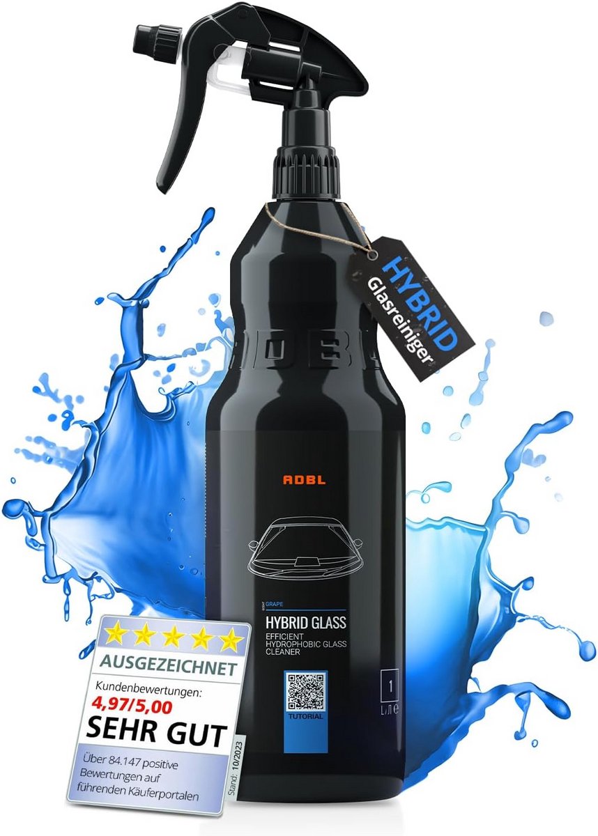 Hydrofobe Glasreiniger 1 Liter – Kristalheldere en Antistatische Bescherming voor Glasoppervlakken