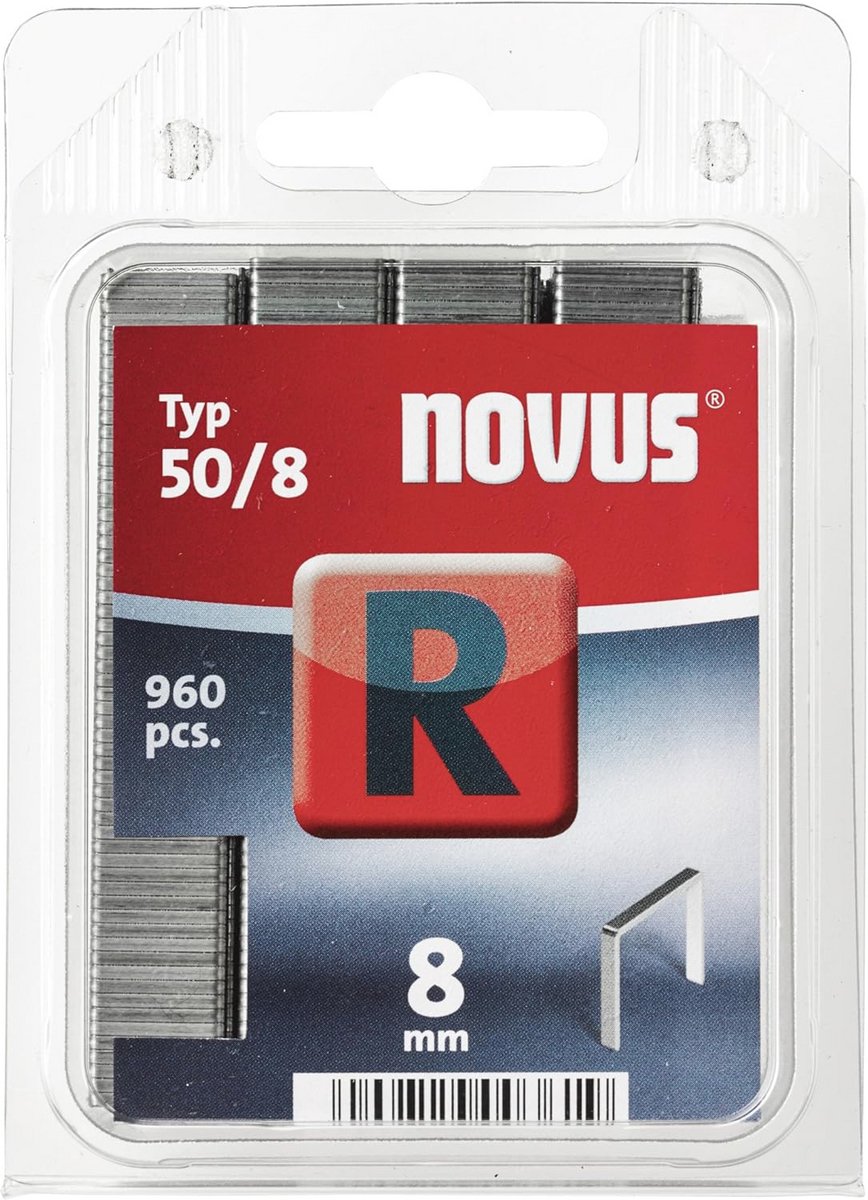 Platte draadklemmen 8 mm - 960 stuks voor folies, etiketten, papier en karton