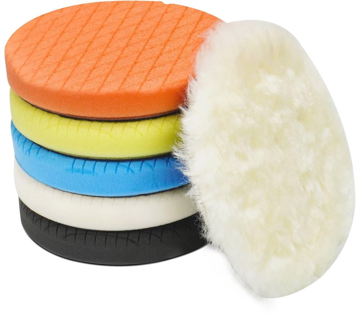 Polijstpads 12,7 cm voor Schuren en Waxen - Set van 6