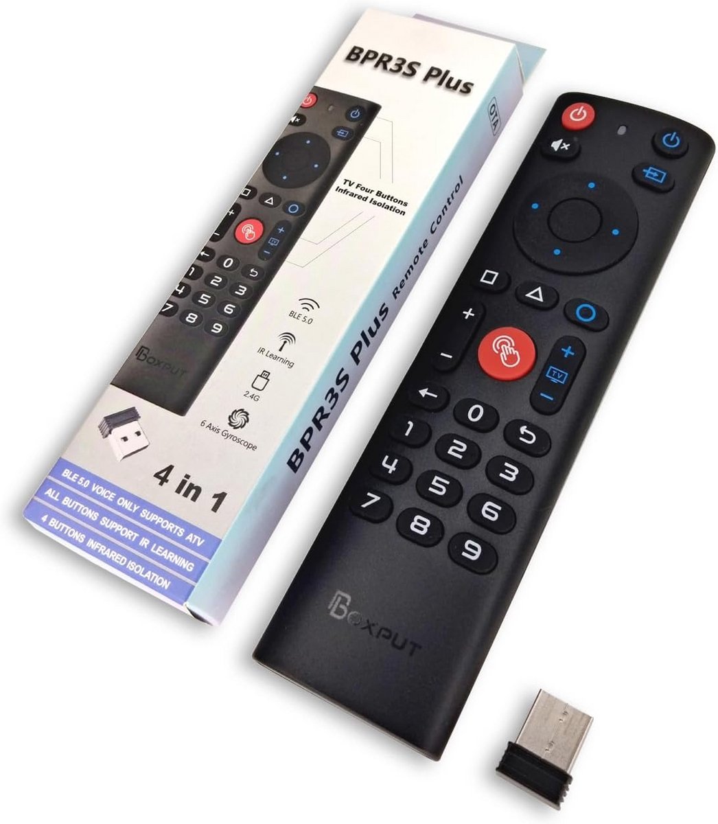 Lucht Muis Afstandsbediening met 6-assige Gyroscoop - Draadloze 2.4G RF Afstandsbediening voor Android TV Boxen en TV's