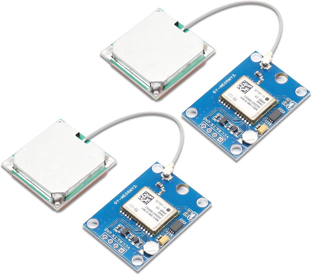 GY-NEO6MV2 GPS vluchtcontrolemodule NEO-6MV2 GPS-module voor vluchtbesturing met super keramische antenne, compatibel met Arduino
