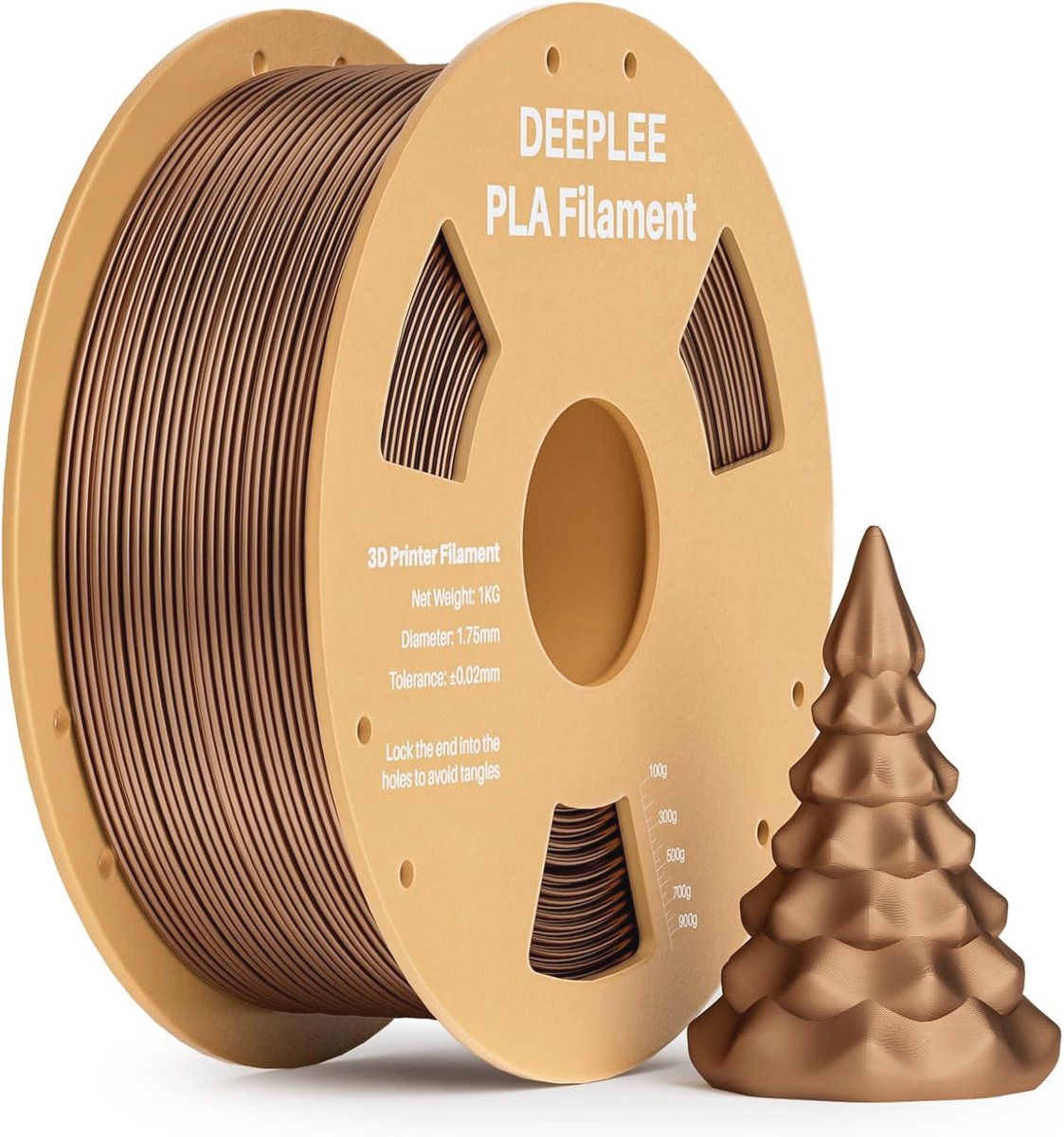 3D-printerfilament 1,75 mm, 1 kg, koper voor FDM-printers