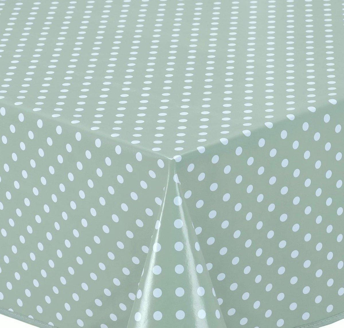 Afwasbaar Tafelkleed Rechthoekig 140 x 180 cm - Kleine Stippen - Saliegroen