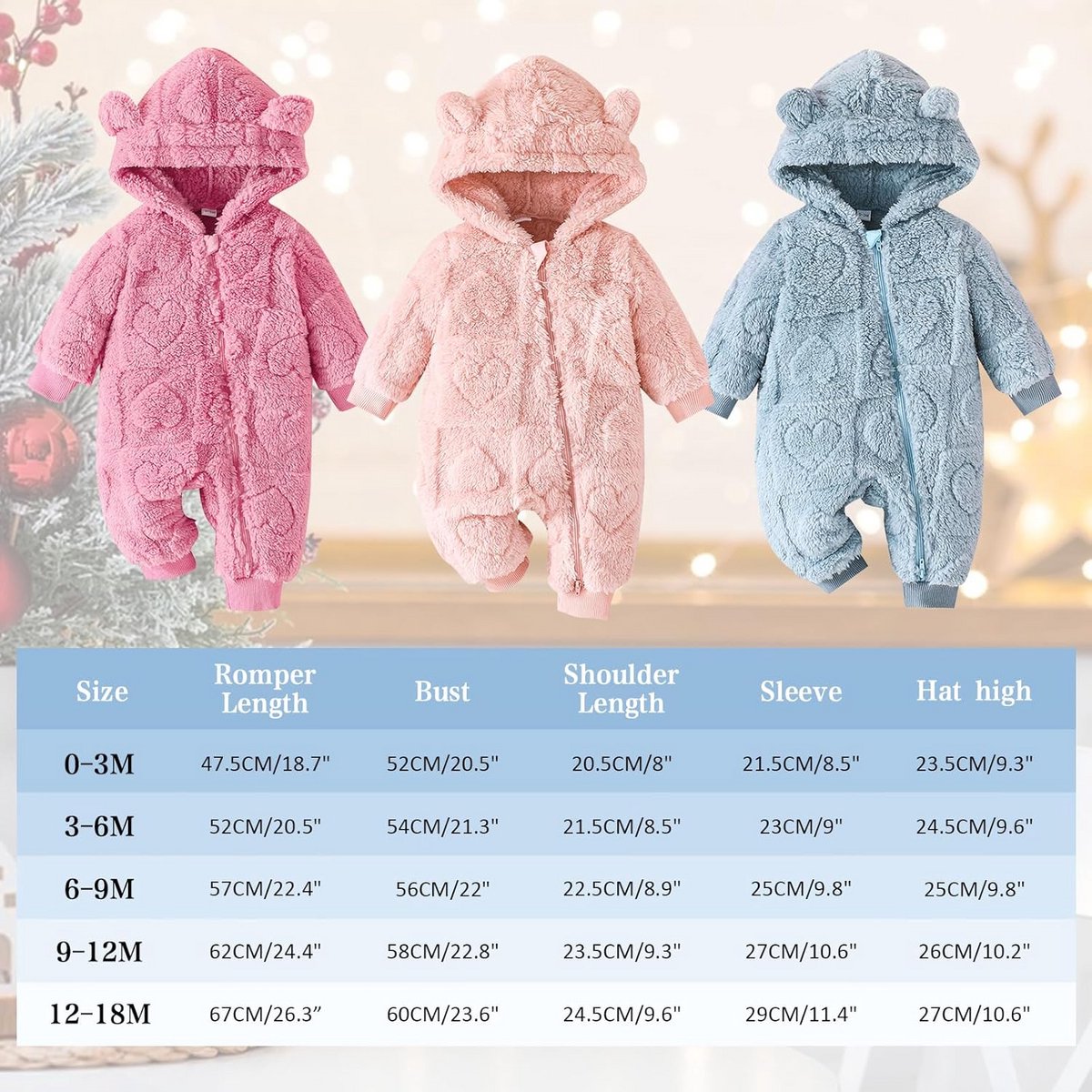 Pasgeboren baby winter sneeuwpak fleecedekens met capuchon voor jongens en meisjes