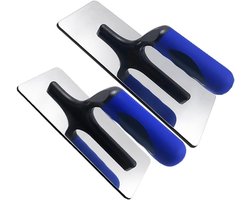 2x Roestvrijstalen Venetiaanse Spatel voor Pleisterwerk en Stucwerk - Gladde Afwerking