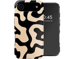 Selencia Hoesje - Geschikt voor Apple iPhone 17 Air - Backcover geschikt voor MagSafe - Art Wave Black
