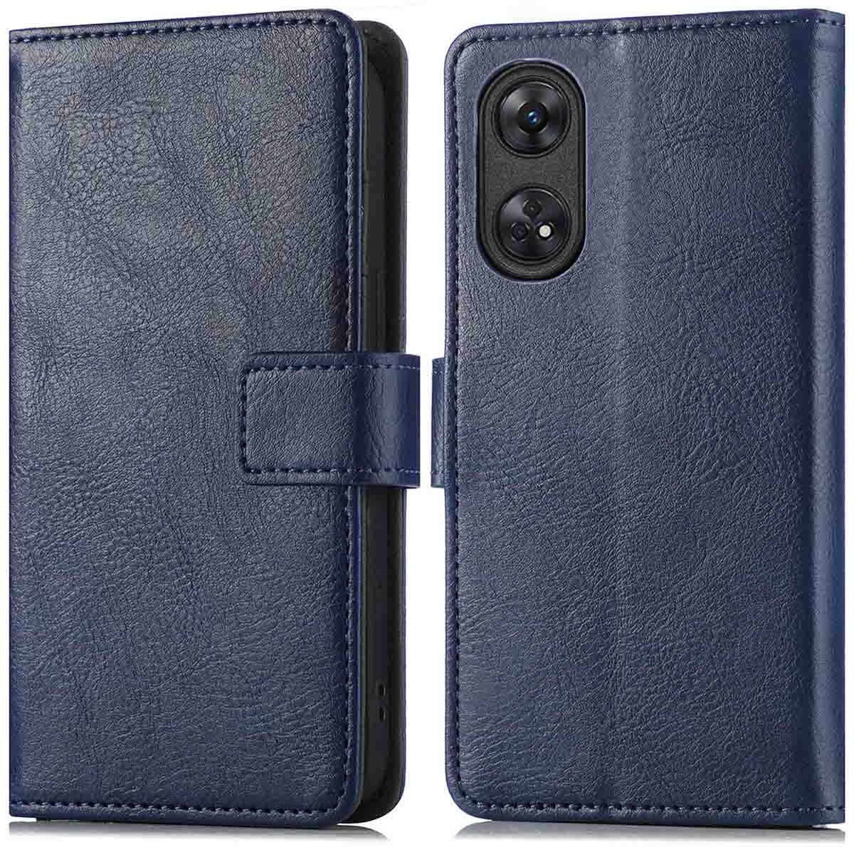 imoshion Hoesje - Geschikt voor Oppo Reno 8 T (4G) - Luxe Bookcase - Donkerblauw