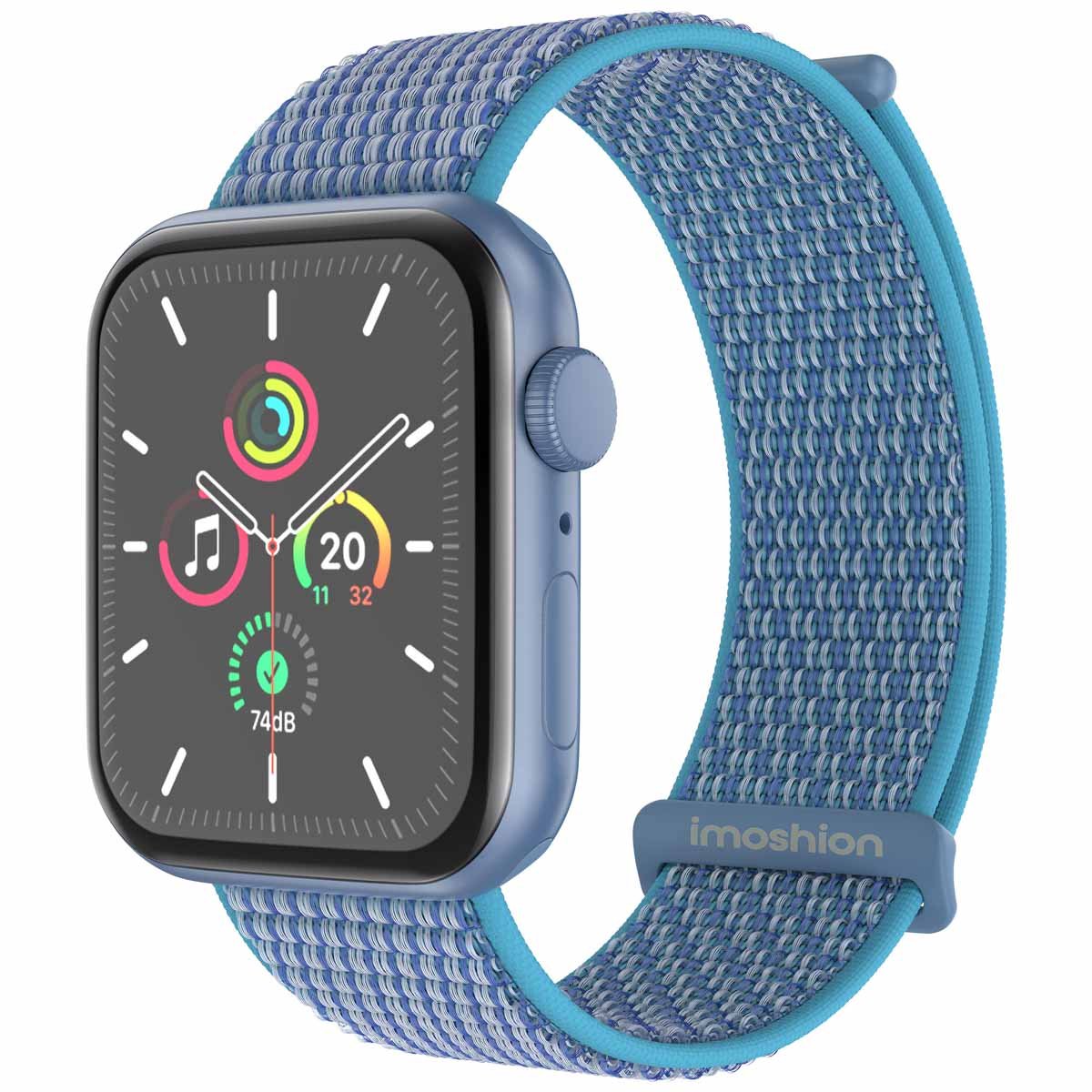 iMoshion Nylon⁺ bandje voor de Apple Watch Series 1 / 2 / 3 / 4 / 5 / 6 / 7 / 8 / 9 / SE - 38 / 40 / 41 mm - Marine Blue
