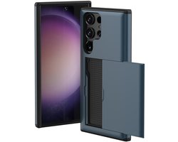 imoshion Hoesje met Pasjeshouder - Geschikt voor Samsung Galaxy S23 Ultra - Donkerblauw