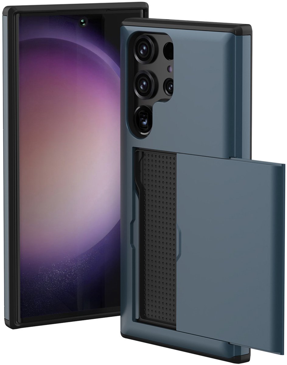 imoshion Hoesje met Pasjeshouder - Geschikt voor Samsung Galaxy S23 Ultra - Donkerblauw