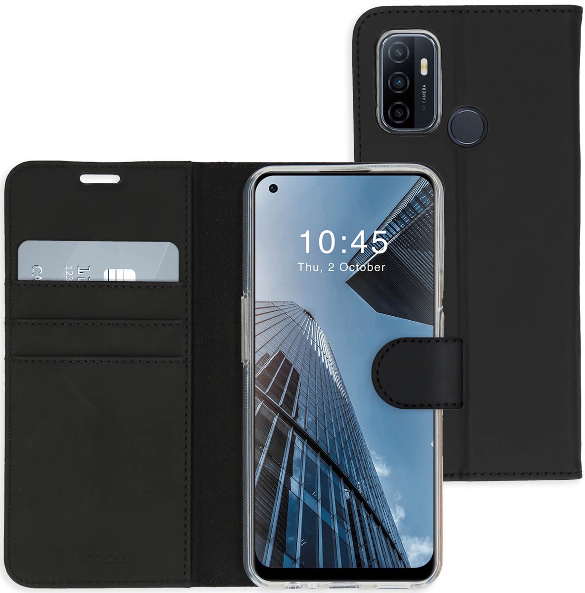 Accezz Hoesje - Geschikt voor Oppo A53 / Oppo A53s - Wallet Softcase Bookcase - Zwart