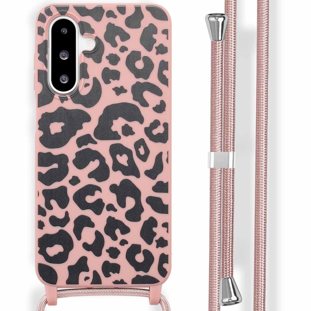 imoshion Hoesje - Geschikt voor Samsung Galaxy A26 - Siliconen design hoesje met koord - Animal Pink