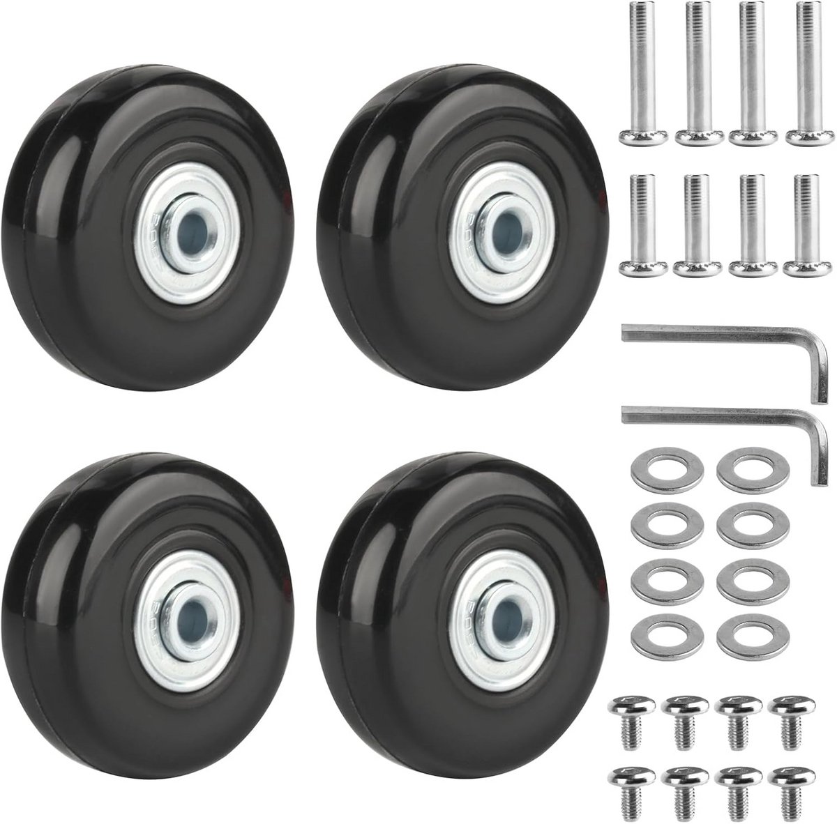 Vervangende Bagage Wielen 50mm - Duurzame Rubber Wielen voor Koffer
