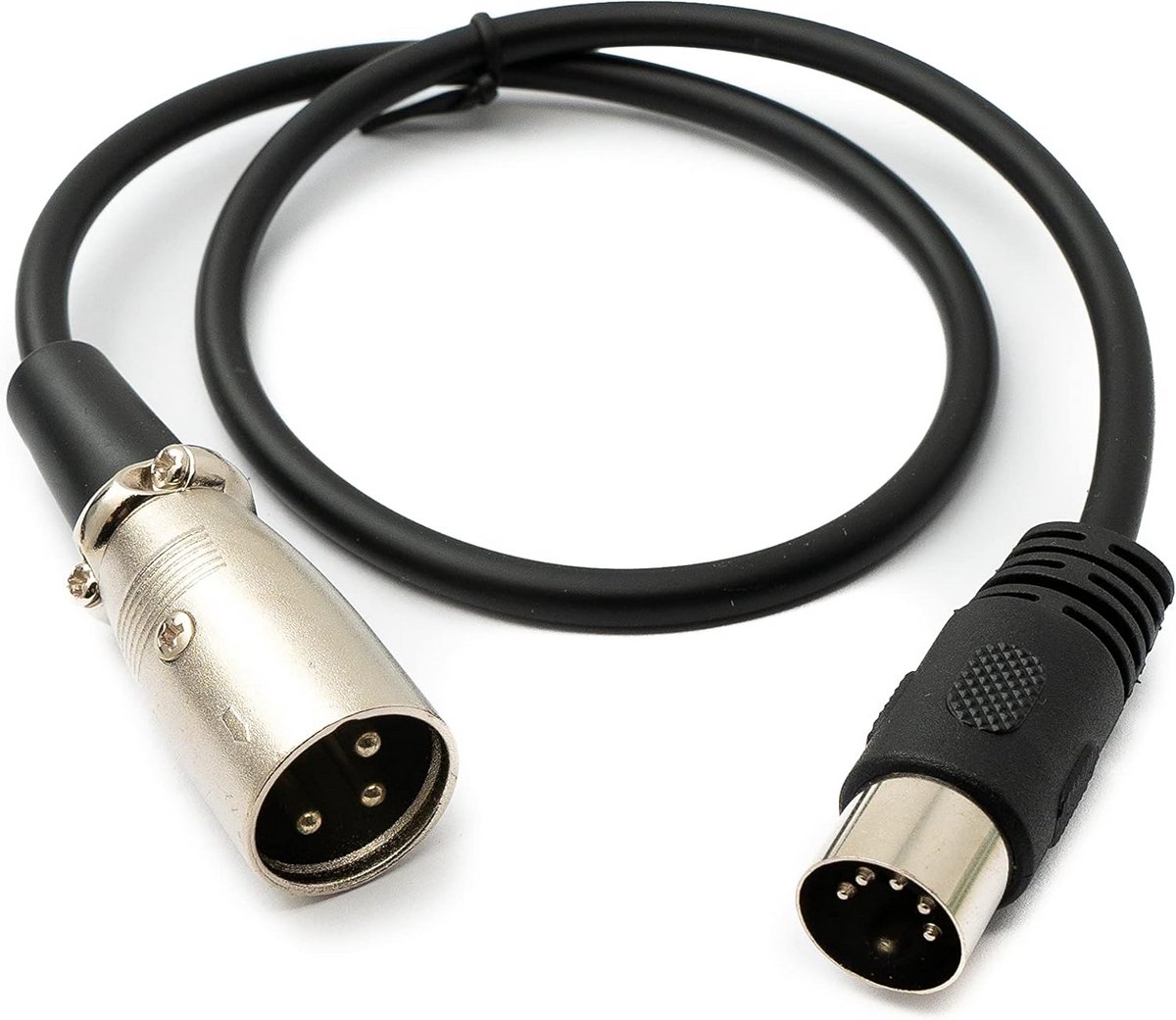 Adapterkabel XLR 3-pins naar DIN 5-pins - 50 cm audiokabel zwart
