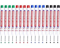 Allecta - Markeerstiften Set voor Architecten en Timmerlieden - Permanente Markering van Moeilijk Bereikbare Plekken - 16 stuks