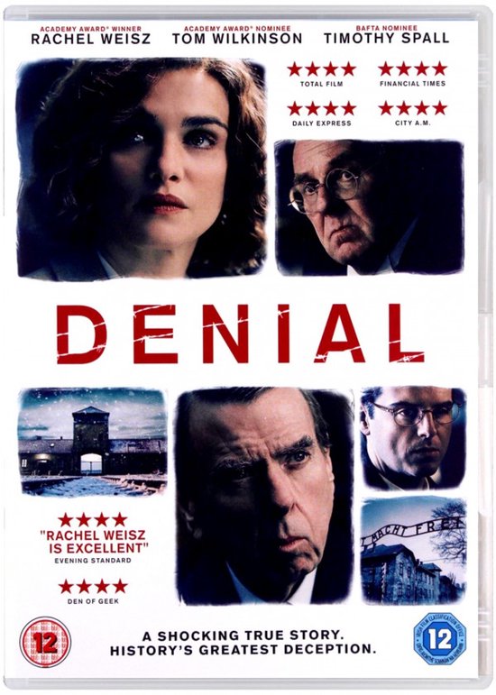 DVD-hoes met Rachel Weisz, Tom Wilkinson en Timothy Spall. Centraal de titel DENIAL.