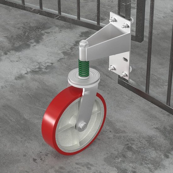 Hekwiel 15,2 cm voor metalen buispoorten - Draaibaar en robuust met schroeven — afbeelding 4